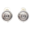 Chanel Vintage CC Round Clip-On Earrings Metal