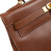 Hermes Kelly Handbag Brown Courchevel with Gold Hardware