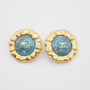 Secondhand Chanel Vintage CC Round Button Clip-On Earrings