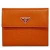 Secondhand Prada Trifold Compact Wallet Saffiano