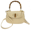 Gucci Vintage Convertible Bamboo Top Handle Bag Leather