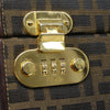 Fendi Vintage Top Handle Lock Box Bag Zucca Canvas