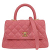 Chanel Coco Top Handle Bag Quilted Caviar