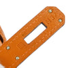 Secondhand Hermes Kelly Handbag Orange Togo with Palladium Hardware