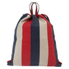 Gucci Logo Drawstring Backpack Striped Canvas
