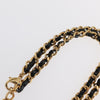 Secondhand Chanel CC Key Pendant Necklace Metal with Leather and Crystals