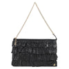 Chanel CC Chain Fringe Wristlet Clutch Quilted Leather