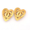 Chanel CC logo heart Gold-plated