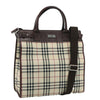 Burberry Top Handle Tote Nova Check Canvas