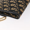 Christian Dior Vintage CD Chain Flap Shoulder Bag Diorissimo Canvas