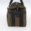 Fendi Vintage Pequin Convertible Boston Bag Coated Canvas