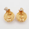 Secondhand Chanel Vintage Round CC Clip-On Earrings