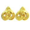 Chanel Vintage CC Heart Clip-On Earrings Metal