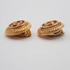 Chanel Vintage CC Round Drop Clip-On Earrings Metal