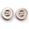 Secondhand Chanel CC Cutout Round Clip-On Earrings