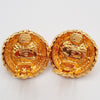 Secondhand Chanel Vintage Round Clip-On Earrings Metal with Faux