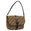 Christian Dior Vintage CD Flap Shoulder Bag Canvas