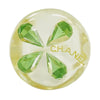 Secondhand Chanel Clover Ring Green Plastic Jewelry