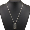 Secondhand Gucci Interlocking G Plate Pendant Chain Necklace Silver 925