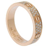 Cartier Love Wedding Band Pave Diamonds Ring 18K Yellow Gold and Diamonds