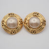 Secondhand Chanel Vintage Round Clip-On Earrings Metal with Faux