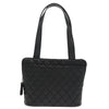 Chanel Vintage CC Zip Around Shoulder Bag Quilted Caviar