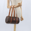 Celine Vintage Macadam Shoulder Bag Canvas and Leather