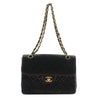 Chanel Vintage Classic Single Flap Bag Stitched Lambskin
