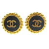 Secondhand Chanel CC Round Stud Earrings Metal and