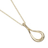 Tiffany & Co. Open Teardrop Pendant Necklace 18K Yellow Gold