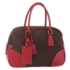 Prada Bowler Bag Canvas with Leather