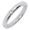 Tiffany & Co. Elsa Peretti 1 Diamond Stacking Band Ring 950 Platinum with Diamond