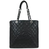 Secondhand Chanel Petite Shopping Tote Quilted Caviar