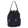 Prada Duet Drawstring Bucket Bag Tessuto
