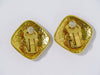 Chanel Vintage CC Diamond Shape Clips-On Earrings Gold-Plated