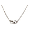 Tiffany & Co. Infinity Double Chain Pendant Necklace Silver