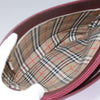 Secondhand Burberry Shoulder Bag Burgundy Leather Bags