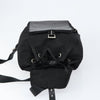 Prada Cinch Buckle Flap Backpack Tessuto with Crocodile Embossed Leather