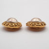 Secondhand Chanel Vintage Round Clip-On Earrings Metal with Faux