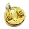 Chanel Vintage CC Round Clip-On Earrings Metal