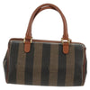 Fendi Vintage Pequin Convertible Boston Bag Coated Canvas
