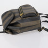 Fendi Pequin Front Pocket Backpack Coated Canvas