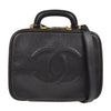 Chanel Vintage Timeless Zip Around Vanity Case Caviar