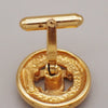 Chanel Vintage Logo Round Cufflinks Plated Gold