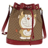 Gucci Doraemon Bucket Bag Printed Mini GG Coated Canvas