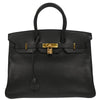 Hermes Birkin Handbag Black Ardennes with Gold Hardware