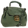 Secondhand Chloe Elsie Satchel Green Leather Bags