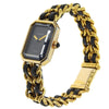Chanel Premiere Rock Quartz Watch Plated Metal and Leather