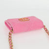 Chanel 19 Flap Coin Purse With Chain Quilted Denim