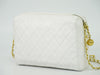 Chanel Vintage Diamond CC Camera Shoulder Bag Quilted Caviar